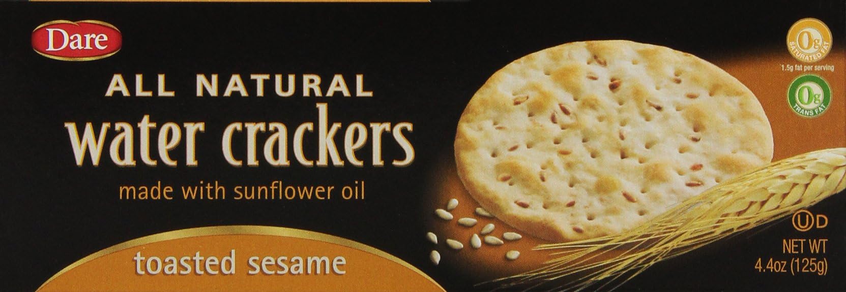 Dare Cracker water Sesame, 4.4 oz