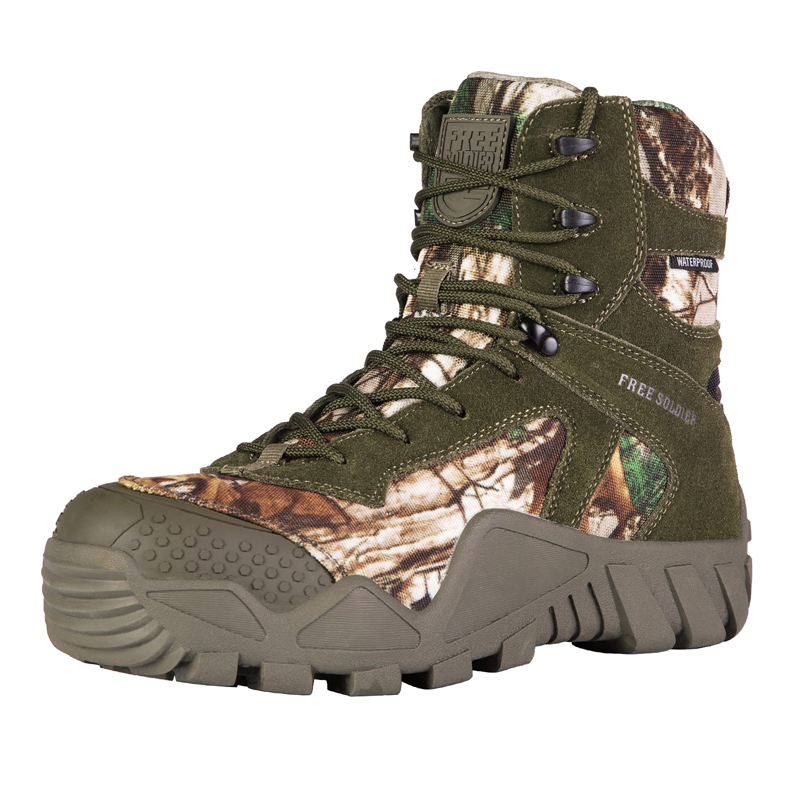 FREE SOLDIER Men's Waterproof Hiking Boots Tactical Work Boots