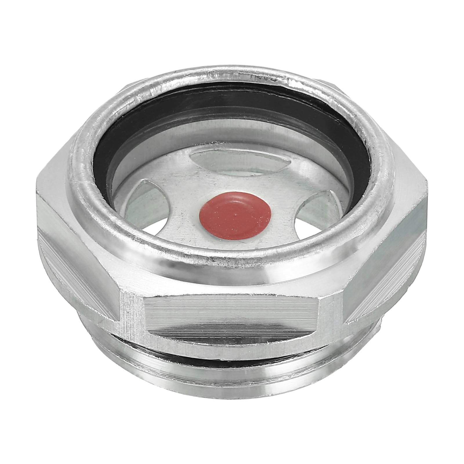 PATIKIL Air Compressor Oil Sight Glass, 1 Pack G 1" Male Thread Aluminum Alloy Oil Liquid Level Gauge Air Compressor Parts with O-Ring