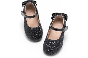 Flaryzone Toddler/Little Girls' Ballerina Flat Mary Jane Princess Dress Shoes - Wedding School Party