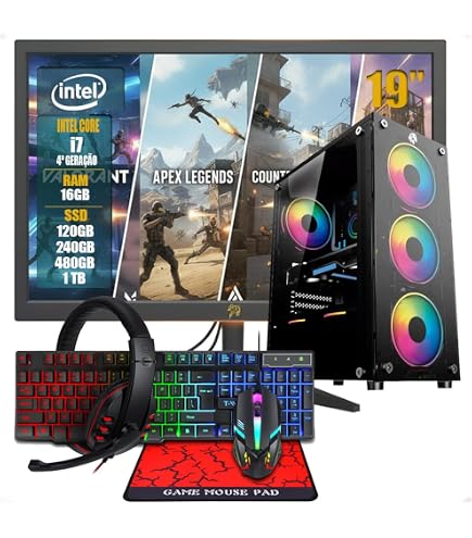 CPU GAMER INTEL CORE I7 3770 3,90 TURBO B75M SSD 480GB 16GB DDR3