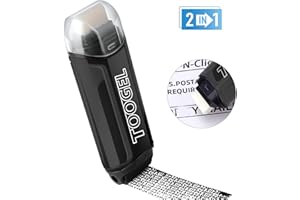 TOOGEL Identity Theft Protection Roller Stamp: 2-in-1 Confidential Roller Stamp, Anti Theft, Privacy & Security Stamp, Blocks Out Privacy Information, Guard Your Address & ID (Black)
