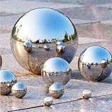 Tiberham Stainless Steel Gazing Ball 42-200 mm Reflective Garden Sphere view 3