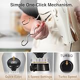 VonShef Hand Mixer Electric Whisk 300W 5 Speeds 2 Beaters 2 Hooks Cream view 5