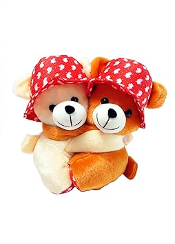 PRACHI TOYS Stuffed Soft Plush Toy Brown and Cream Couple Teddy Bear