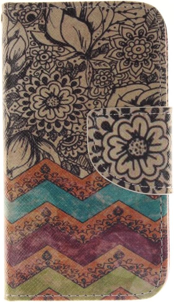 Samsung Galaxy Note 5 Case,Samsung Galaxy Note 5 Wallet Case,Coffeetreehouse Samsung Galaxy Note 5 Leather Case Luck oft PU Leather Notebook Wallet Embossed Flower Tree Design Case with Stand Function Card Holder and ID Slot Pattern PU Leather Flip Protective Magnet Case Cover with Stand Card Holder for Samsung Galaxy Note 5— Wave flower