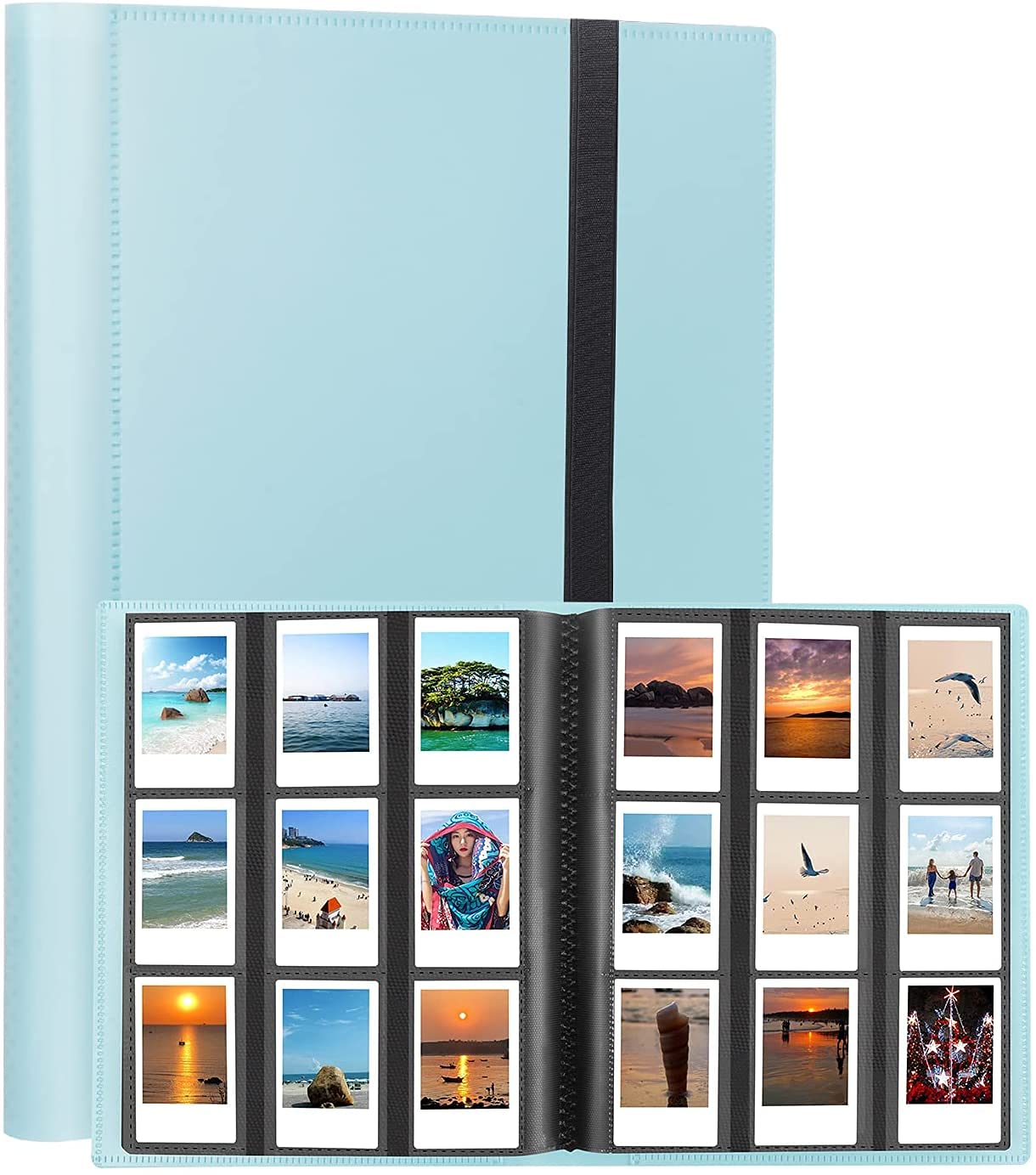 432 Pockets Photo Album for Fujifilm Instax Mini Camera, Polaroid Camera, for Fujifilm Instax Mini 12 11 9 40 99 90 8 7 Evo LiPlay Instant Camera, Polaroid Snap PIC-300 Z2300 Instant Camera (Blue)