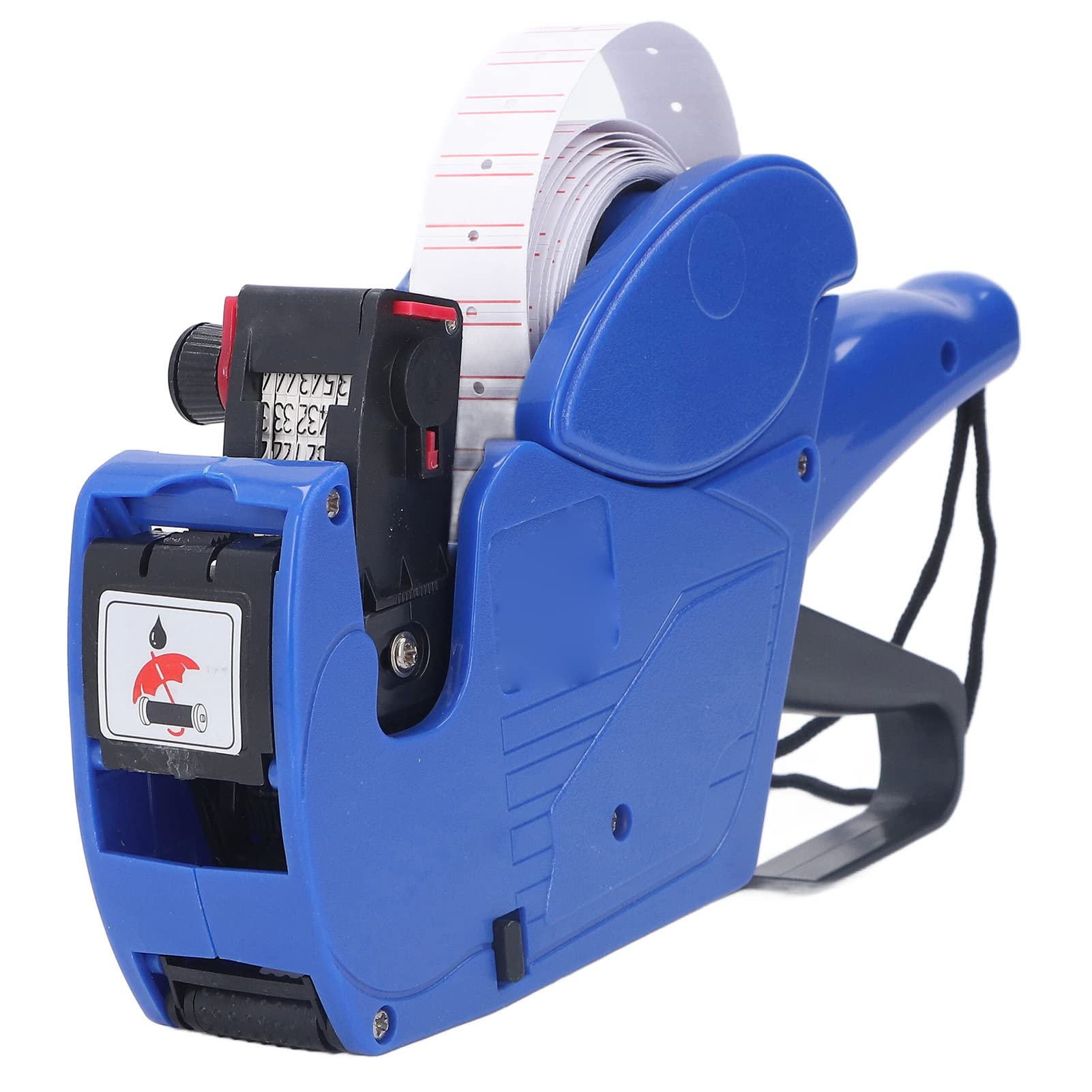 Price Tag Machine, 8 Marking Digits Portable Label Printer Wireless Label Maker Pricing Kit Numerical Tag for Office Retail Shop Grocery Store(Blue)
