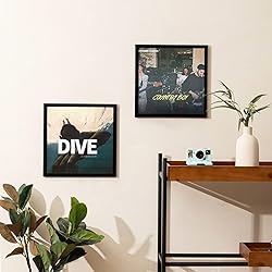 eletecpro 12.5x12.5 Black Record Frame, Sturdy and
