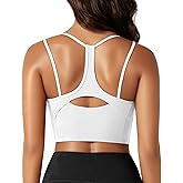 XUNYU Sports Bras for Women High Support Workout Tops Built in Bra Athletic Tank Top Padded Longline Yoga Bra High Impact