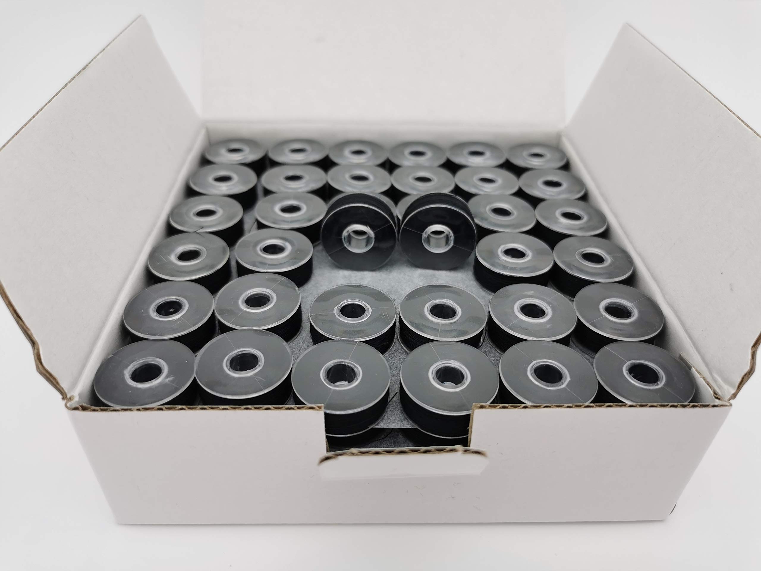 DOUBLELIN Perwound Bobbin, Size L, SA155, Size 9.4, Plastic Sided Type (40S/2, Black)