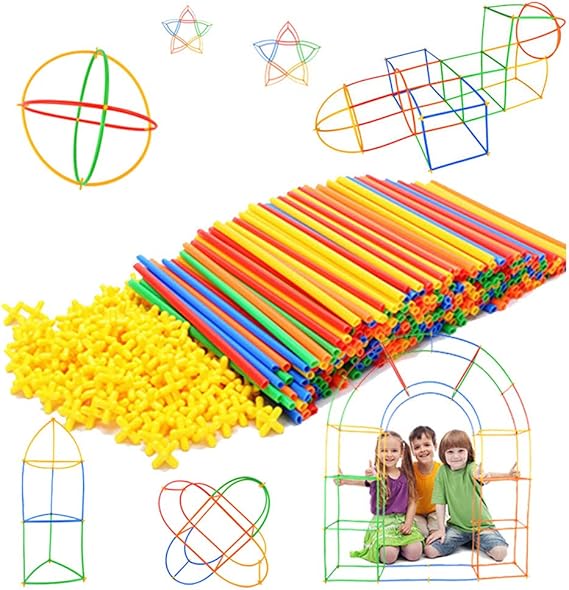 Straw Constructor Interlocking Plastic Enginnering ToysColorful