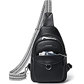 LATMAP 7L Sling Bag for Women Men Crossbody Belt Bag Small Travel Sling Backpack Anti Theft Chest Daypack Purse Faux Leather