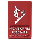 ADA CENTRAL SIGNS - 6" X9" In Case of Fire Use