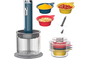 Cordless Food Chopper Electric, AYOTEE Portable Food Processor With USB Charging, Multi Speed Adjustable 2 Blades, 500Ml Bowl & 3 * 100Ml Bowl, Food Blender Suitable For Meat, Veggie, Nuts, Baby Food