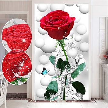 RAILONCH DIY Diamant Painting Kit mit 5D Strass Bilder Handgemachtes Klebebild Stickerei Malerei Digitale Sets Wanddekoration