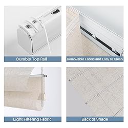Hiifroy Roman Shades for Window, Light Filtering