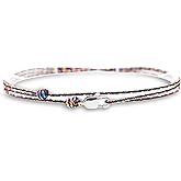 Made by Nami Surfer Anklet with Snap Hook Clasp Waterproof & Adjustable Thin String Ankle Bracelets for Women and Men Handmade Jewelry for Beach and Music Festival Accessories