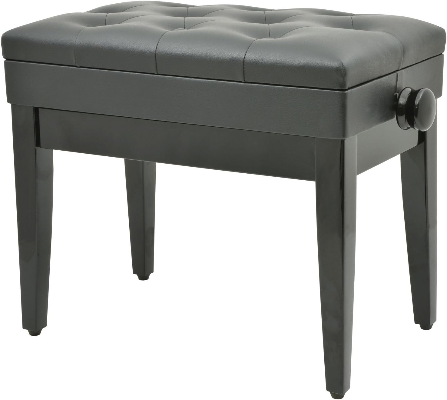 ChordPiano bench with storage Black