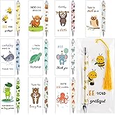Yexiya 100 Set Employee Appreciation Gift in Bulk Animal Ballpoint Pens Inspirational Greeting Cards Suitable for Colleagues Appreciation Gifts Medical Assistants Students Teachers Office Supplies