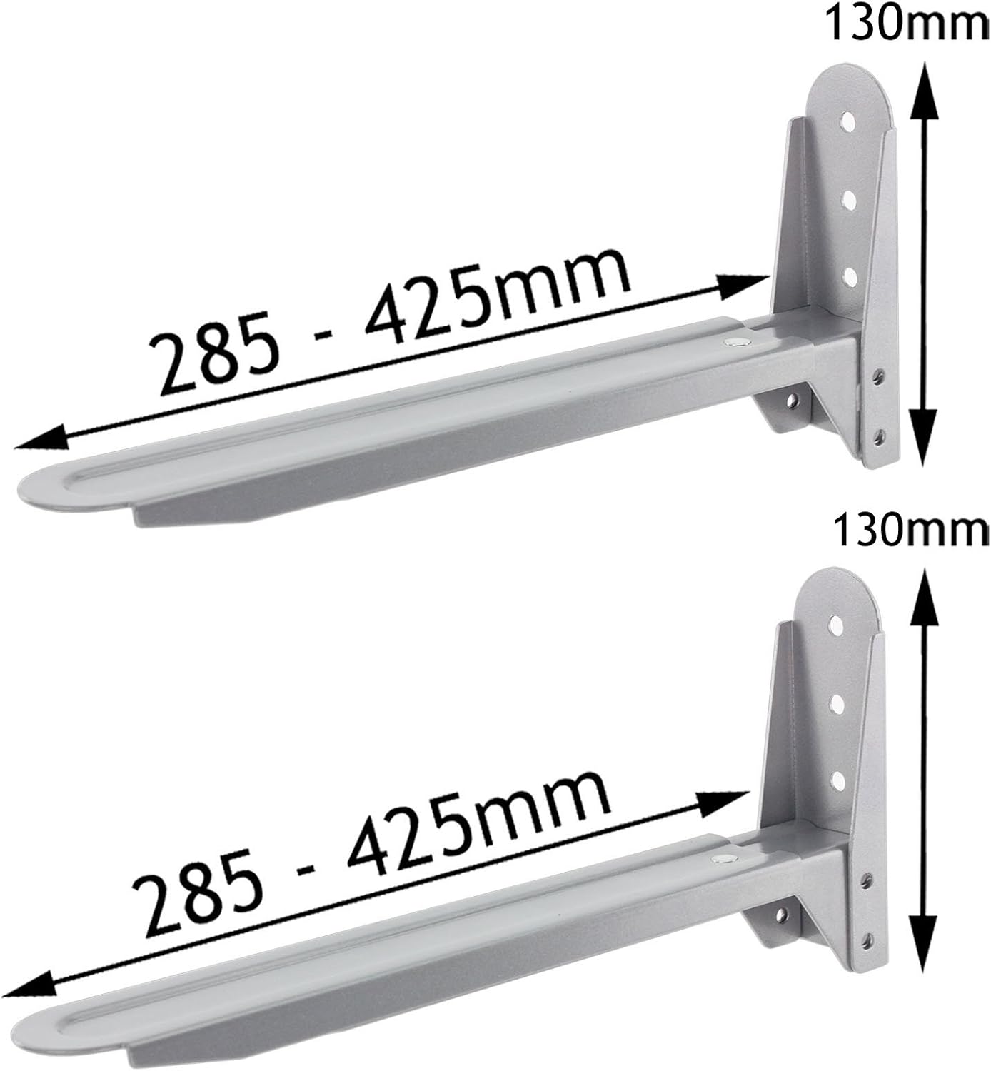 SPARES2GO Silver Adjustable Extendable Holder Brackets for Panasonic