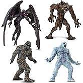 Safari Ltd. Mythical Creatures Toy Set - Figurines of Bigfoot, Mothman, Werewolf, and Yeti - Fantasy Play Set for Boys, Girls & Kids 3+