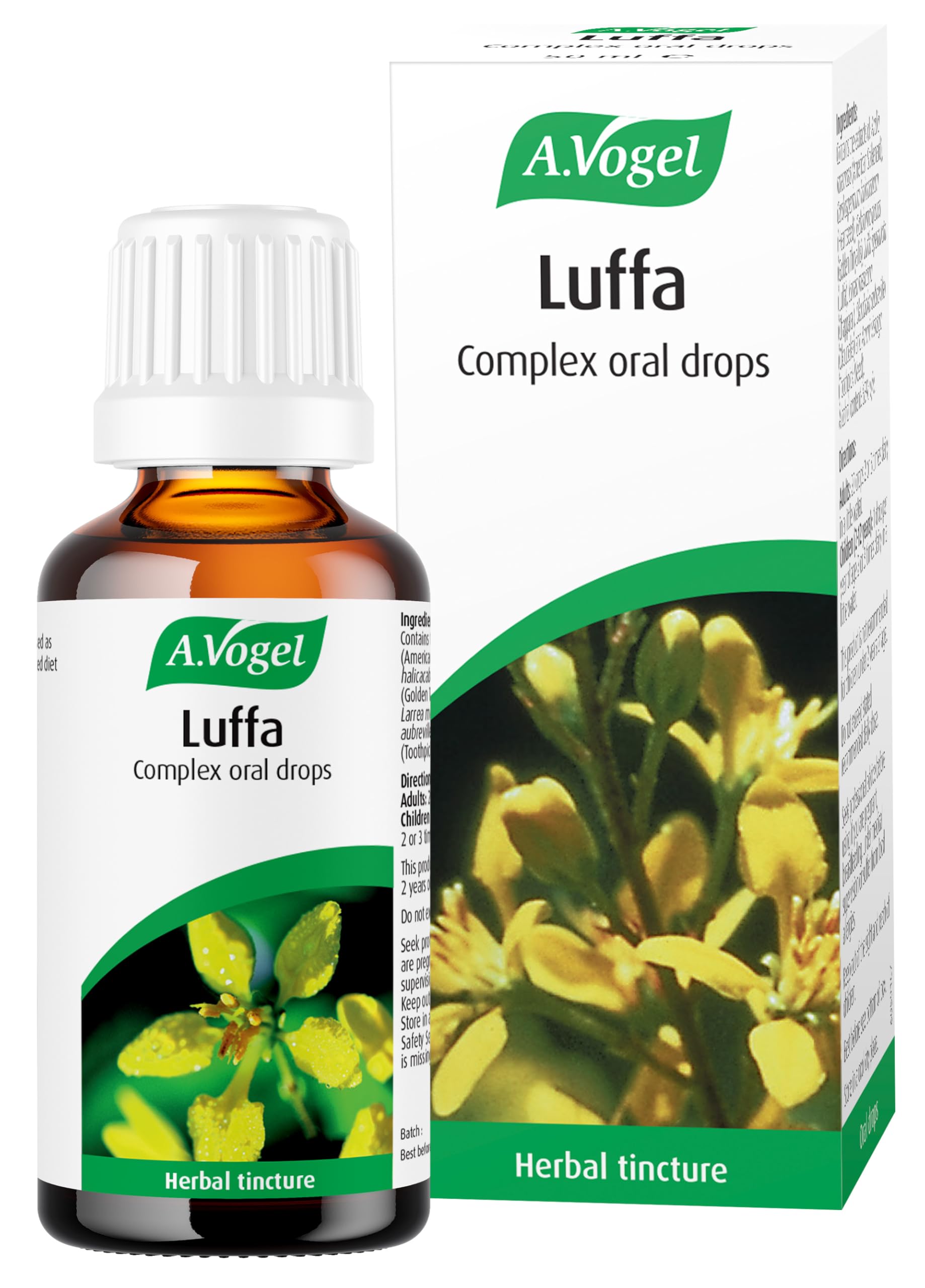 A.Vogel Luffa Complex Drops | Herb Tincture | Extract of 7 Tropical Herbs Including Luffa | Suitable for Vegans | 50ml