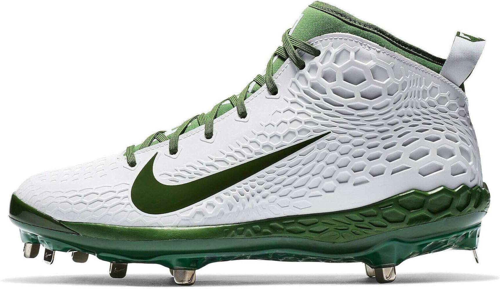 green and white baseball cleats