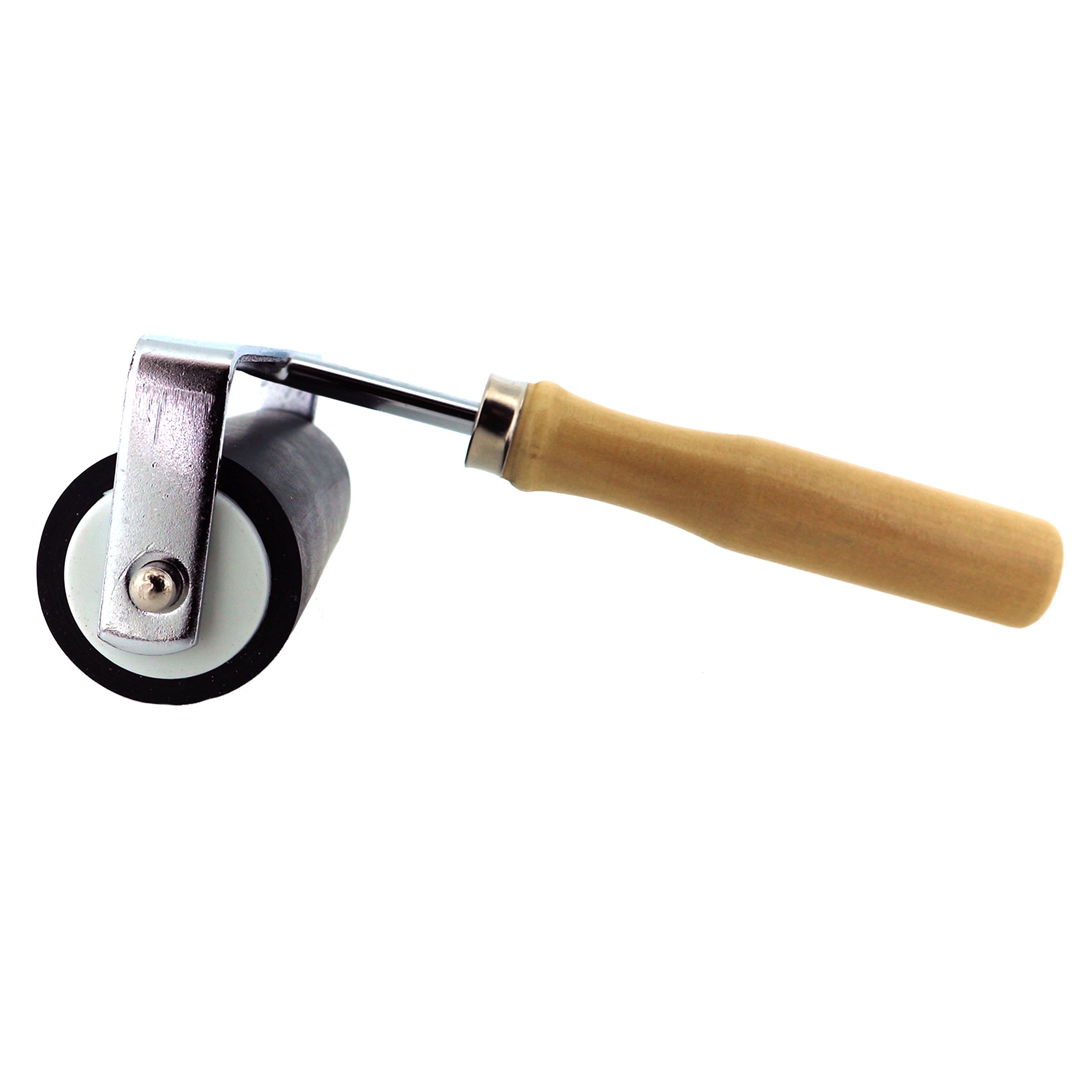 Brayer Roller (10 cm) 16 cm (6.2") L Wooden Handle Heavy Duty Hard