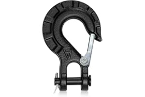 Clevis Slip Hook Winch Hook Steel Lifting Hooks Forged Steel Slip Hooks with Latch Chain Hooks for Trailer Truck Transport To