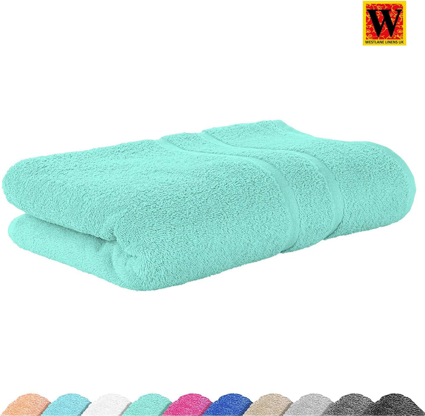 Westlane Linens Jumbo Bath Sheet 80 x 200 cm 500 GSM 100 Ring Spun