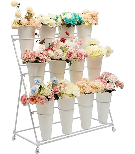 【M17】HYSFORM FLOWER STAND Amazon.com: Flower Stand 3 Layers Flower Display Stand with 12PCS