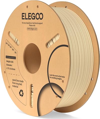 ELEGOO PLA Filament 1.75mm Beige 1KG for 3D Printer - 0.02mm Accuracy
