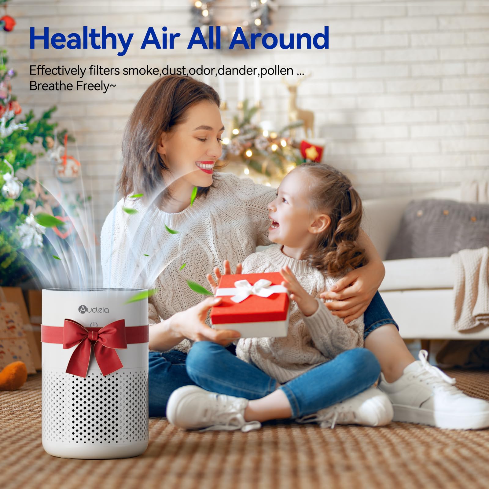 Air Purifiers for Bedroom up to 588 Ft², 20dB Bedroom Air Purifier for Small Room Removes Dust Pets Hair Smoke Odor with Aromatherapy Function(White)