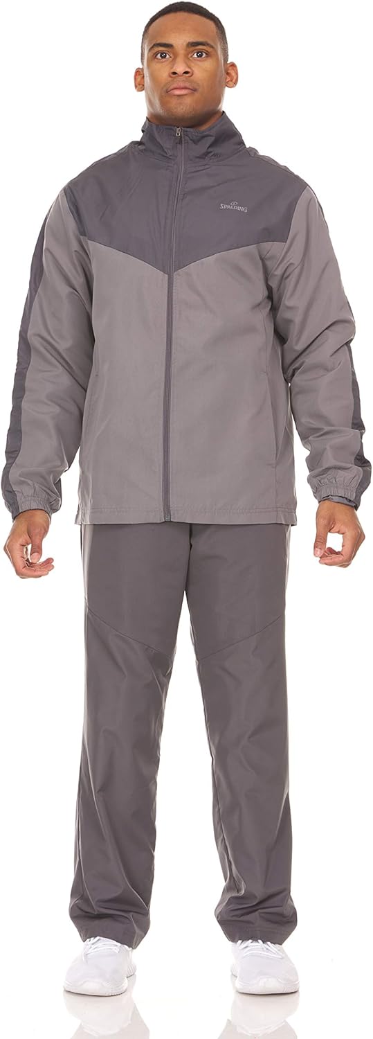 Spalding Mens Performance Woven Tracksuit Set 2 Piece Set with Full