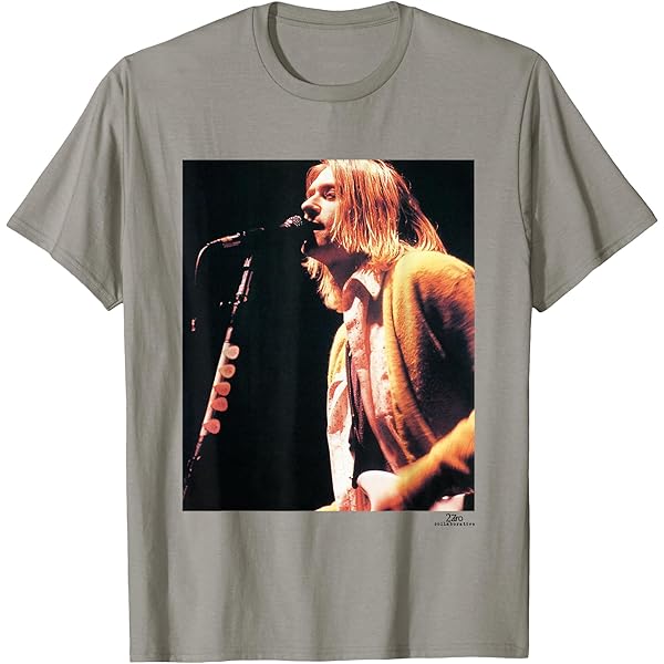 Nirvana Men's Live in Concert Photo T-Shirt Small | Officially