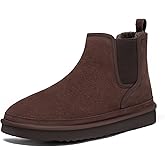 Athlefit Men's Winter Snow Boots for Men Suede Chelsea Boots Casual Warm Anti-Slip Chelsea Boots