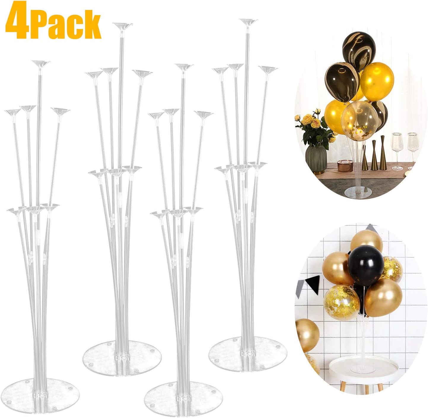 OKinee Balloon Tree Height Table Balloon Stand Kit 4pcs，Table Desktop