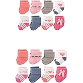 Hudson Baby unisex-baby Grow With Me Cotton Terry Socks
