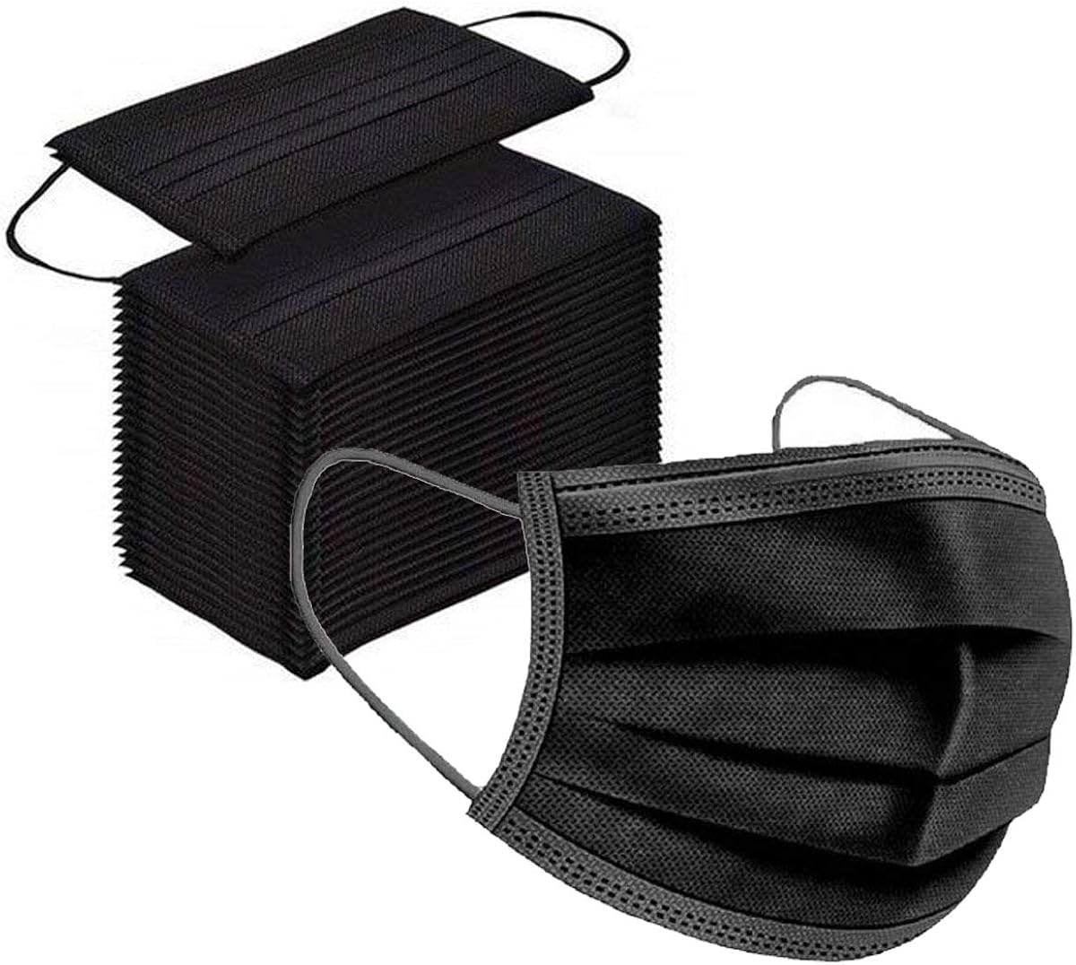 FiNeWaY Pack of 50 3 Ply Disposable Face Masks Breathable Face Mask