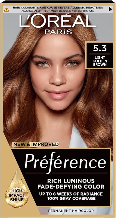 L'Oreal Paris Preference 5.3 Virginia Hair Dye Permanent Color Shine Oil