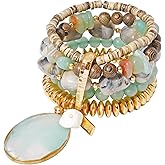 BERYOHZ Beaded Bracelets Multilayer 5pcs for Women Men