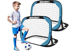 BOHEN Pop Up Soccer Goals for Kids-Foldable Portable Soccer Net for Outdoor Indoor Backyard Beach(3.3x2.2FT)
