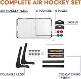 Powerplay 3ft Folding Air Hockey Table Compact Portable Mini Game view 5