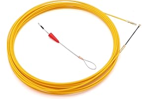 50 Feet Fiberglass Cable Wire Running Rod Coaxial Electrical Connectable Fish Tape Pull Kit