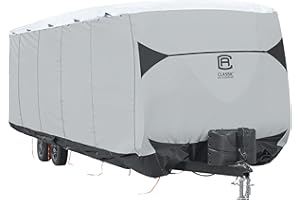 Classic Accessories Over Drive SkyShield Deluxe Water-Repellent Travel Trailer Cover, Fits 24' - 27'L x 118" H, Model 4