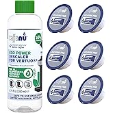 Caffenu Descaling Kit Compatible with Nespresso Vertuo 2 Uses Descaling Solution and 6 Cleaner Pods. Removes Limescale & Clea