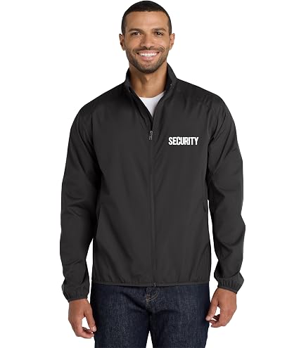 Gs-eagle For Men's Security Black Waterproof Button Down Jacket