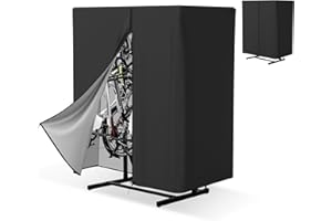 Vertical Bike Rack Cover, ZDHQLHJ 78.7”x43.4”x68.6” Waterproof Freestanding Bike Storage Frame Cover for 3-8 Bicycle, Outdoor