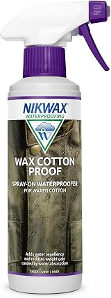 Nikwax Wax Cotton Proof Spray 300ml Water Repellent for Waxed Jackets Bags view 1